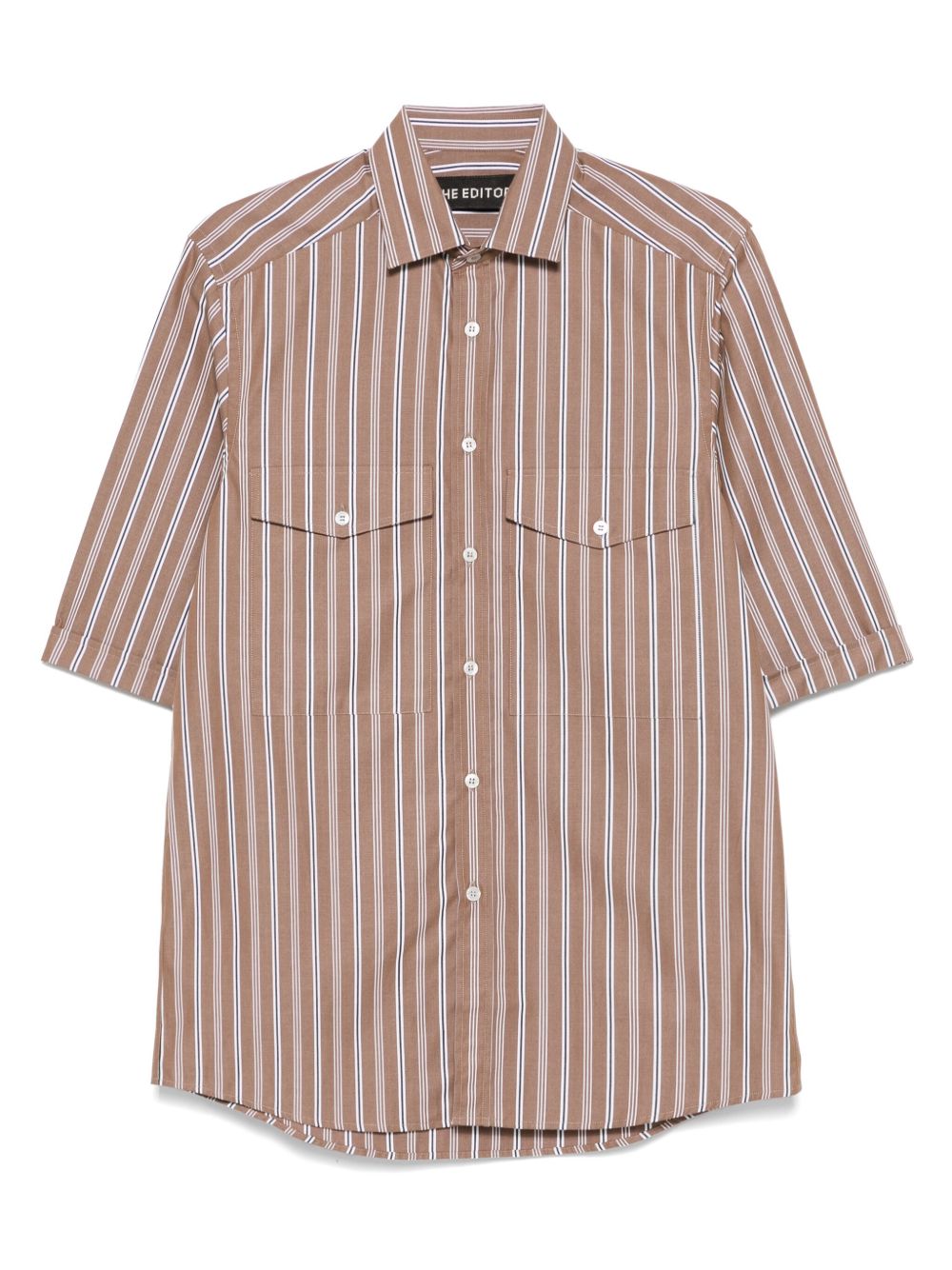 The Editor striped shirt - Brown