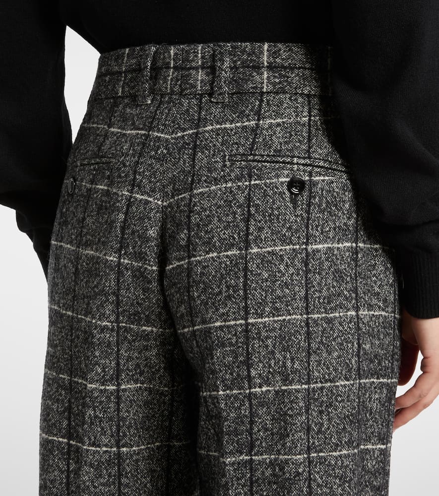 High-rise wool-blend wide-leg pants