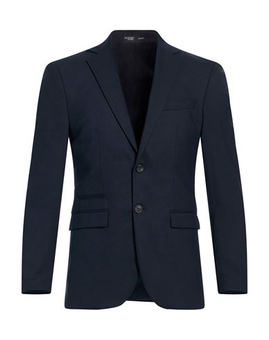 Man Blazer Midnight blue Size 36 Recycled polyester, Wool, EcoVero viscose, Elastane