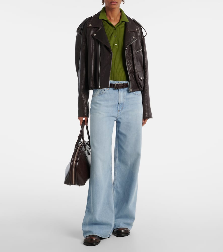 Paloma mid-rise wide-leg jeans