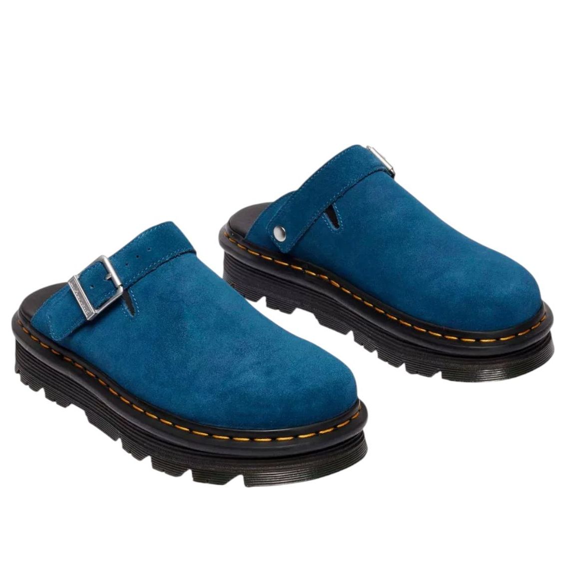 Zebzag Suede Mules 'Neptune Blue'