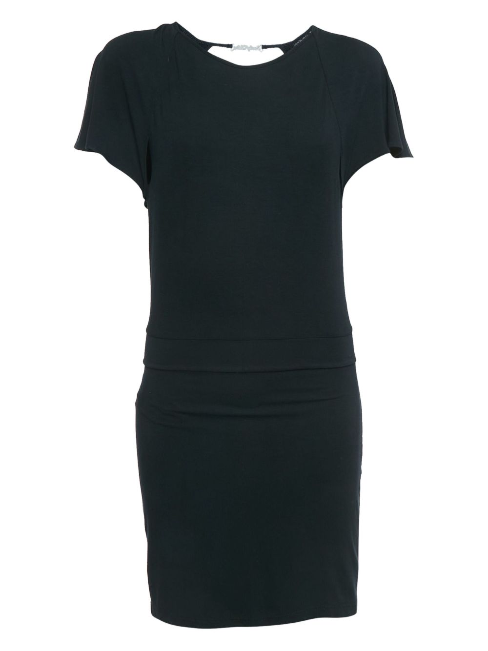 Pre-owned ruffled-sleeve dress - Black