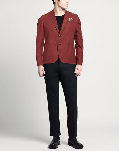 Man Blazer Rust Size 36 Polyester, Viscose, Elastane