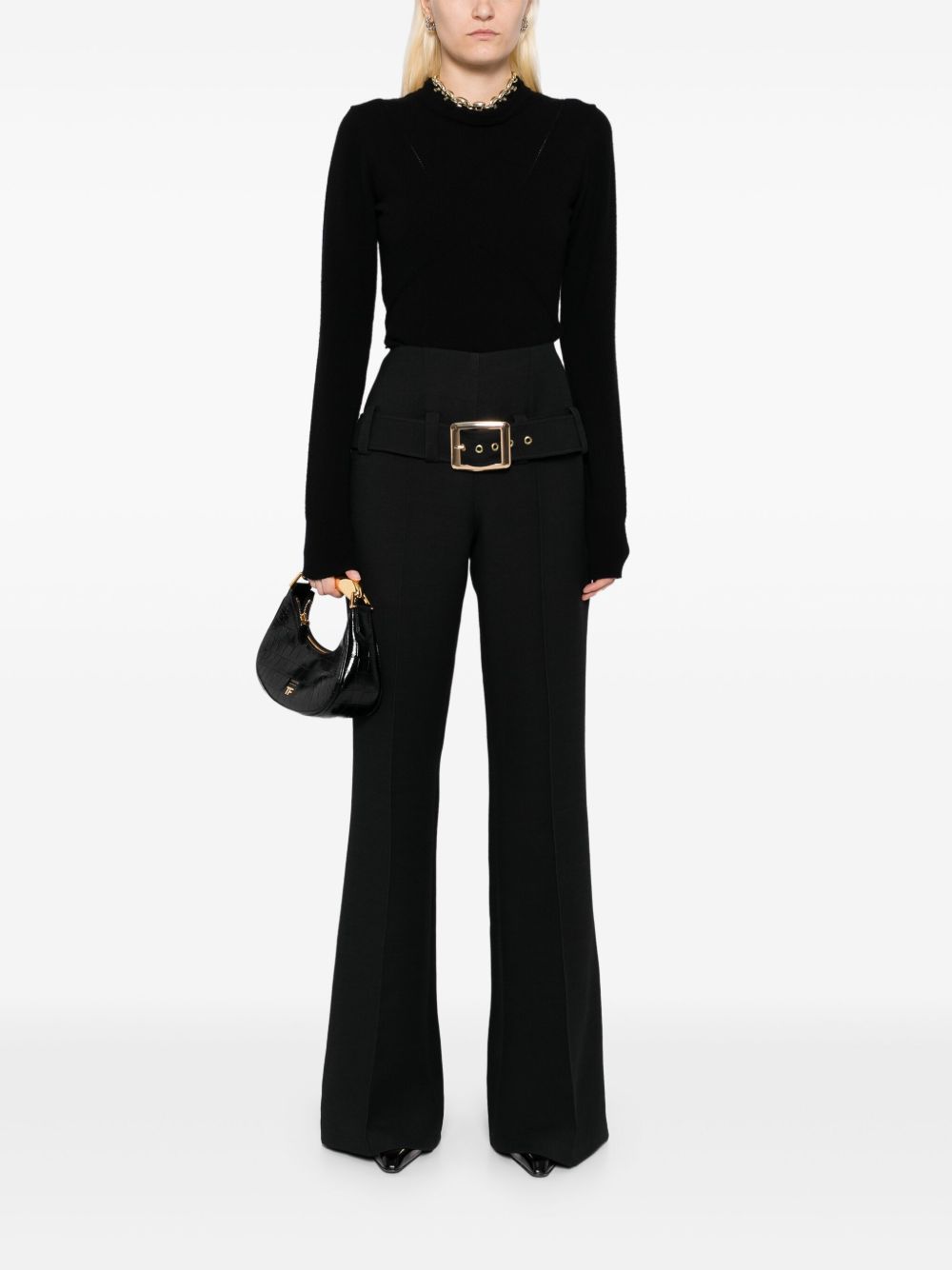 Macar high-waisted trousers - Black