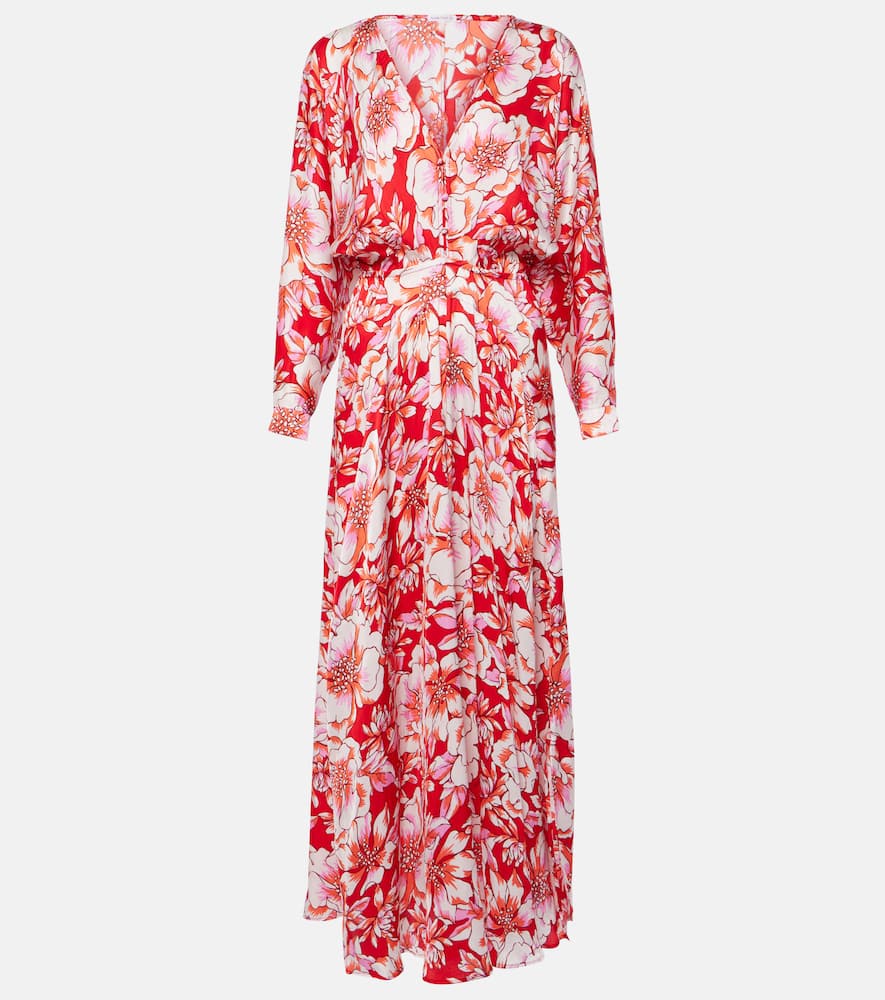 Ilona gathered floral midi dress
