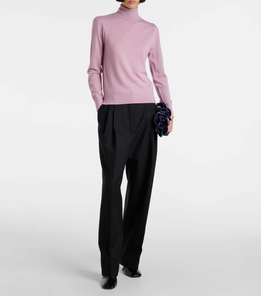 Wool turtleneck sweater