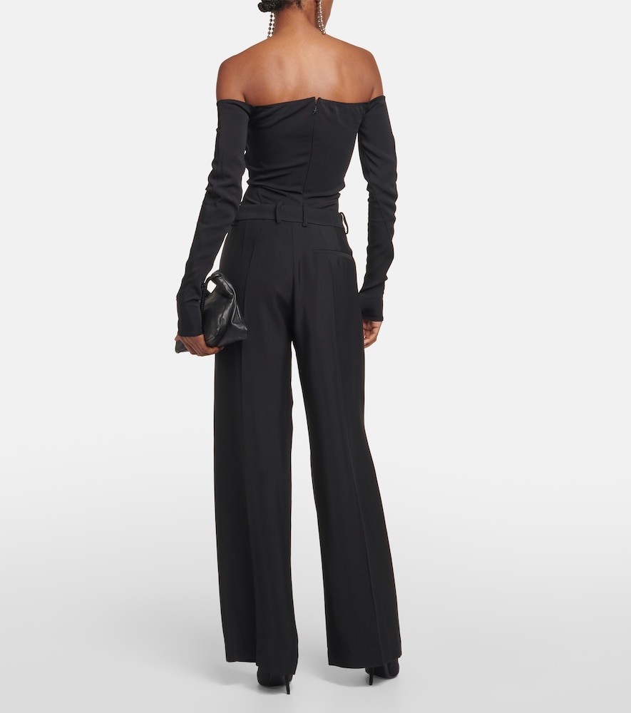 Circle off-shoulder cutout bodysuit