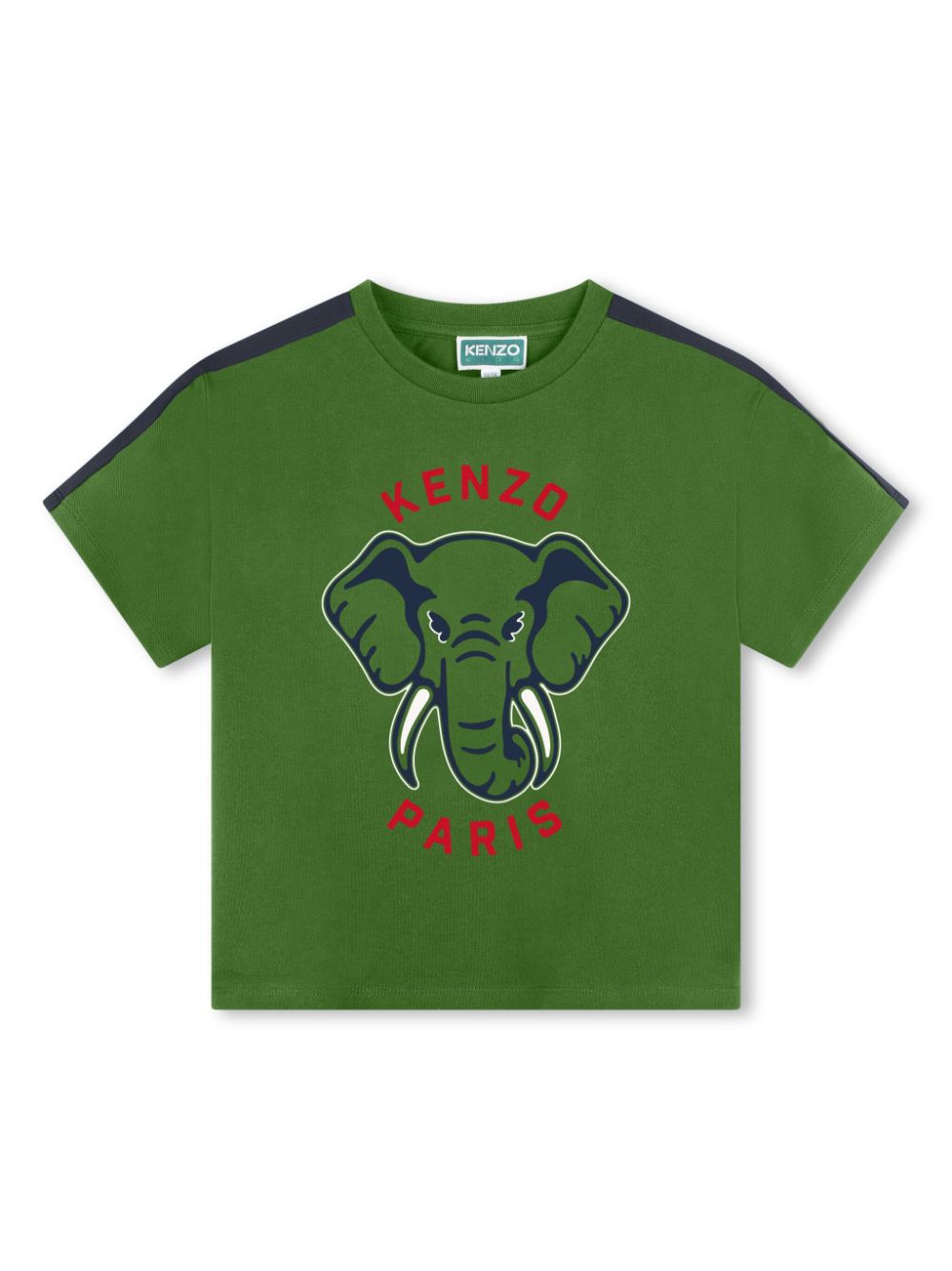 Elephant-print cotton T-shirt - Green