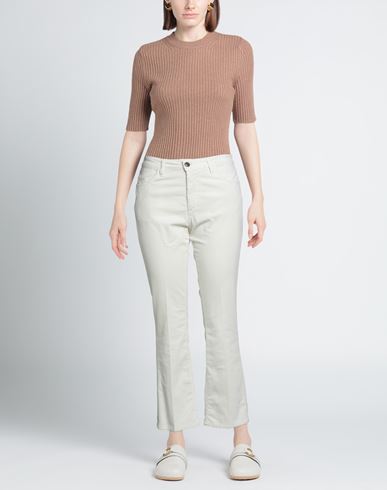 Woman Pants White Size 28 Cotton, Modal, Elastane