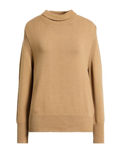 Woman Turtleneck Camel Size 6 Cotton, Polyamide