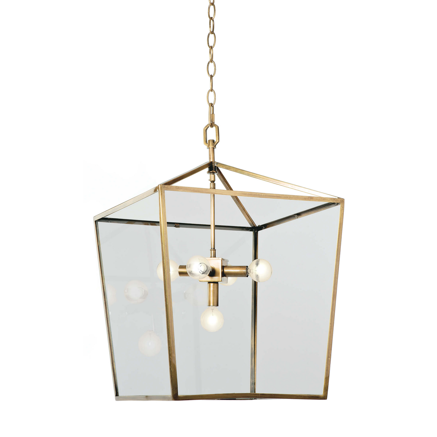 Natural Brass Lantern from the Camden Collection