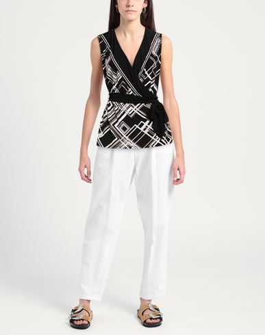 Woman Top Black Size 14 Polyester, Elastane