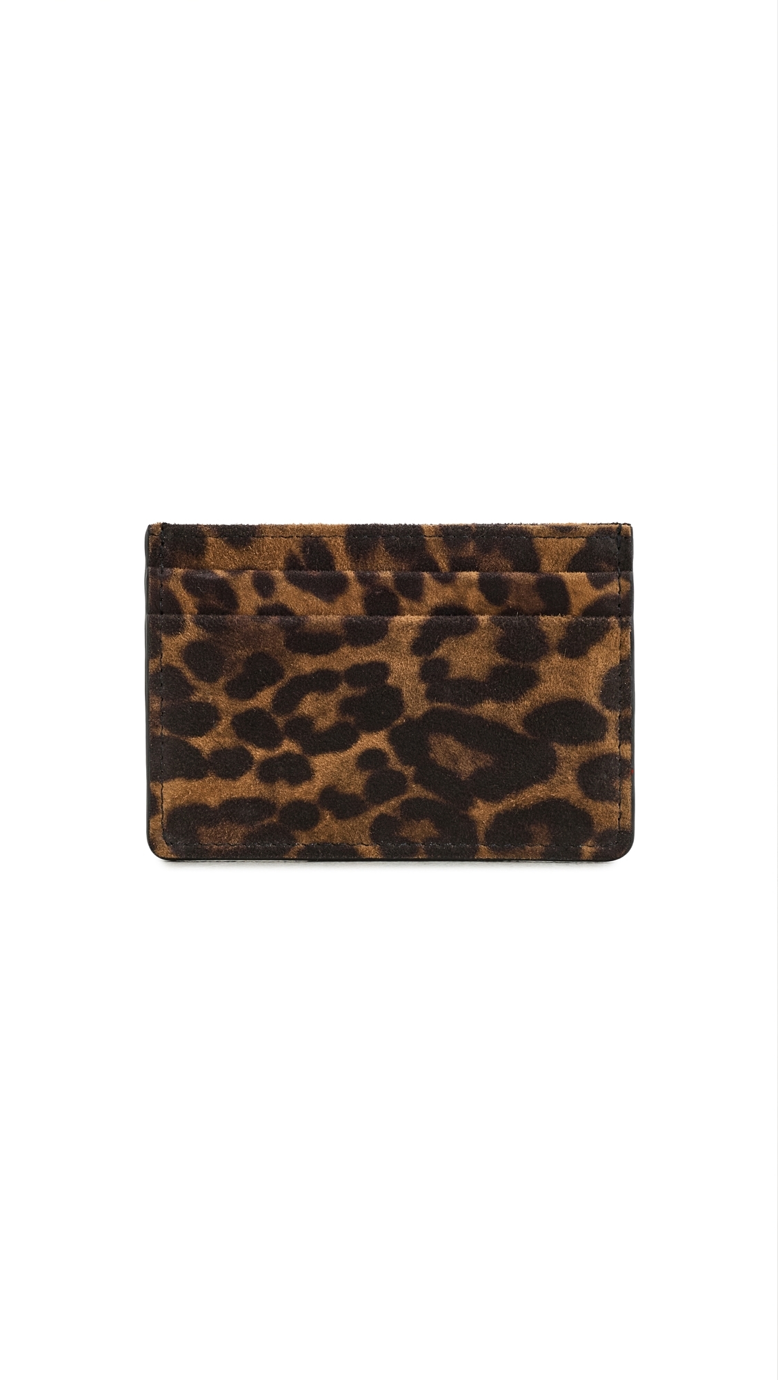 Suede Card Holder LEOPARD SUEDE One Size