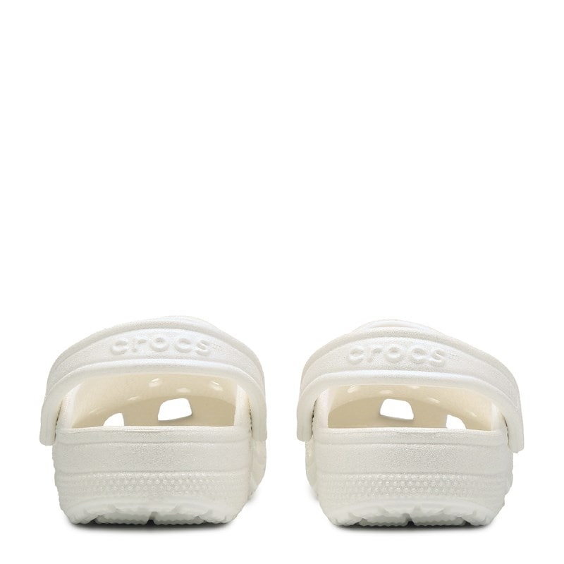 Glitter Classic Clog Shoes (White Glitter)