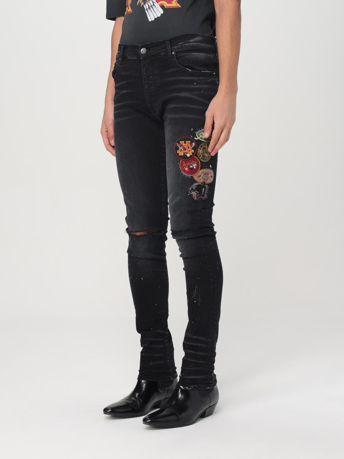 Patch-detailing skinny jeans - Black