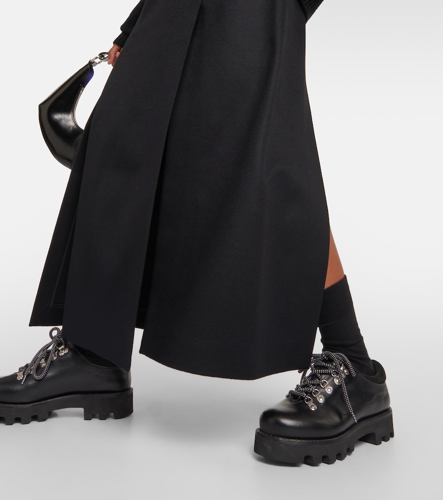 Virgin wool-blend maxi skirt