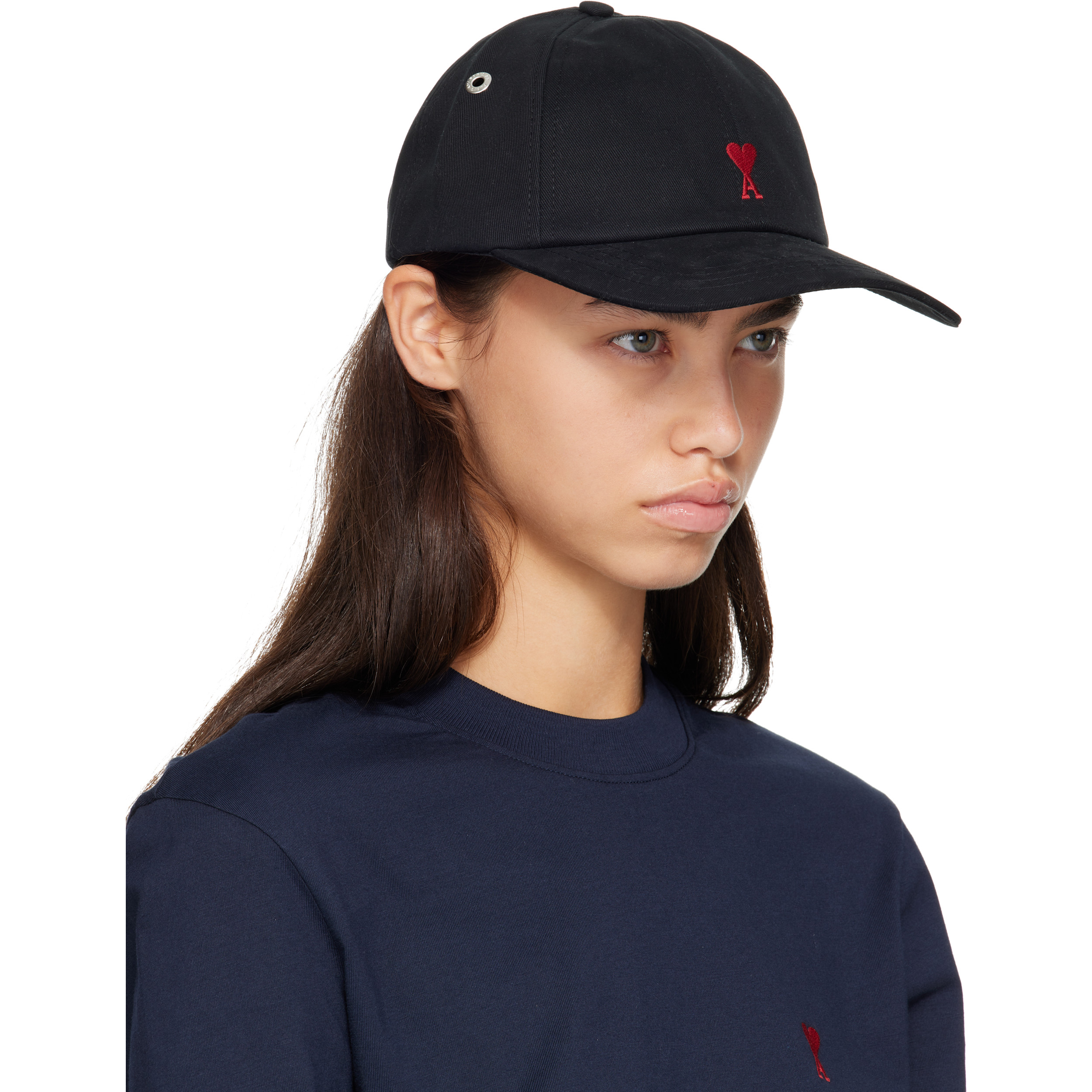 Black Cotton Ami De Coeur Cap