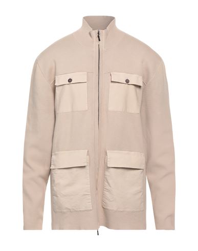 Man Cardigan Beige Size 42 Cotton