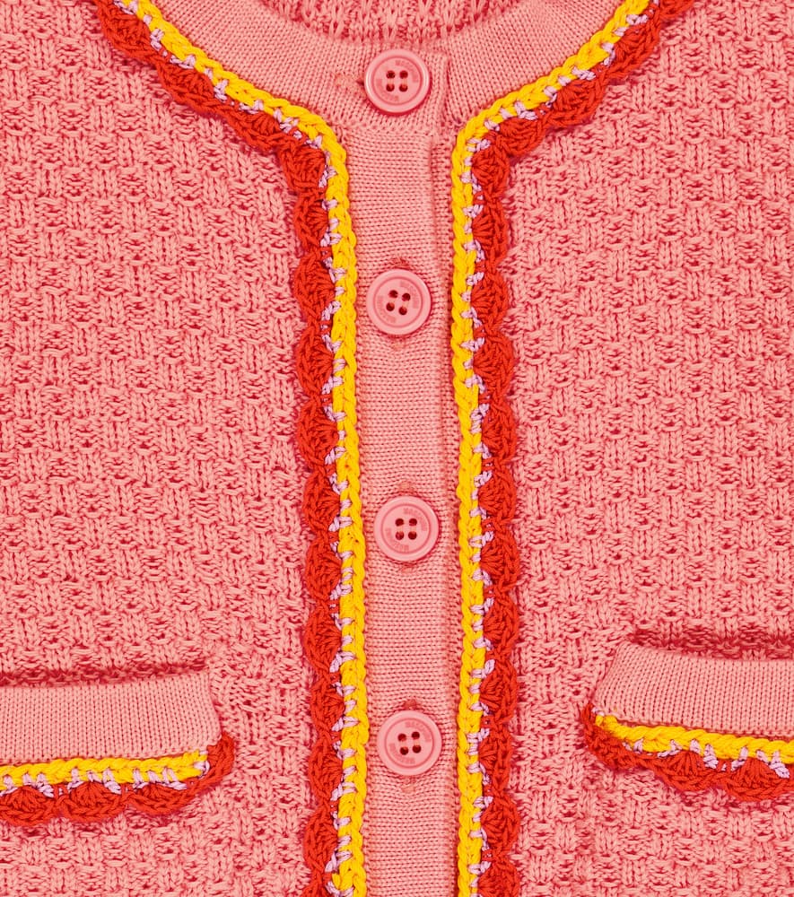 Moschino Kids Crochet-trimmed cardigan