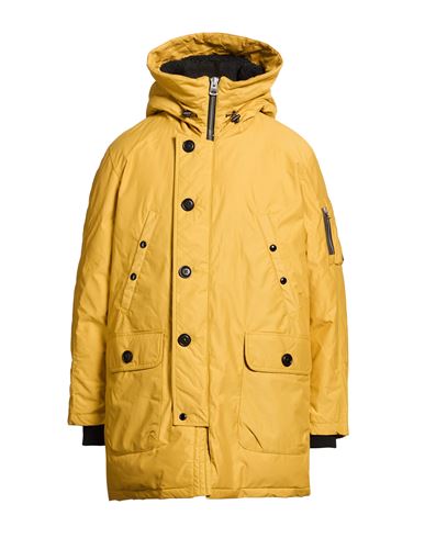 Man Puffer Mustard Size M Polyamide, Cotton