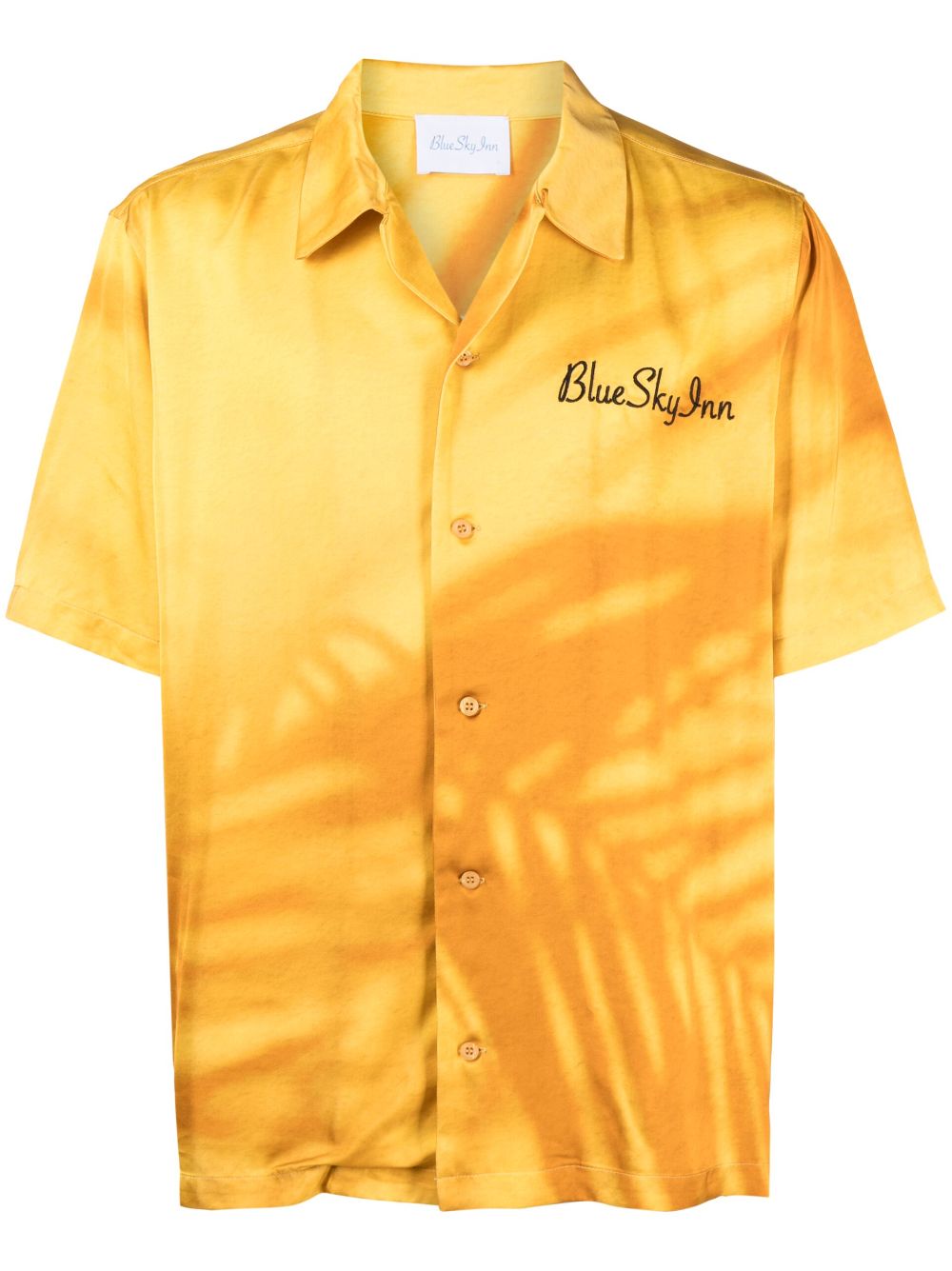 Palms embroidered-logo shirt - Yellow