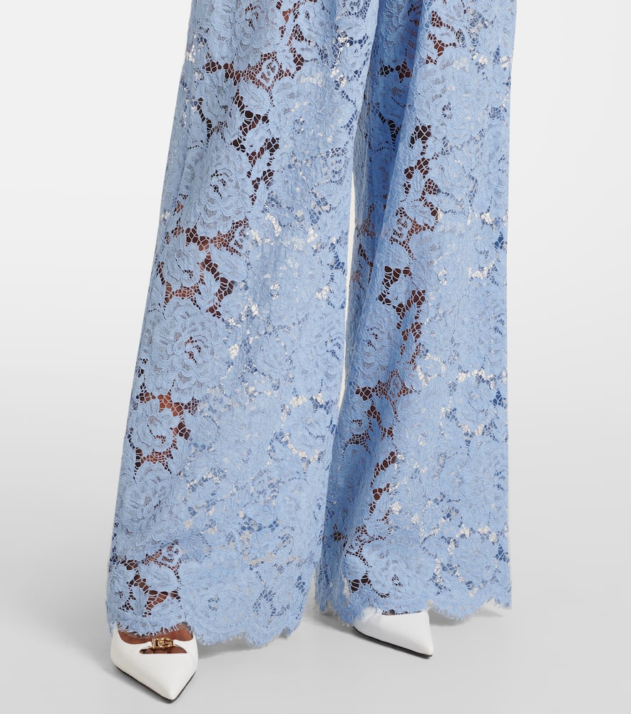 Lace wide-leg pants