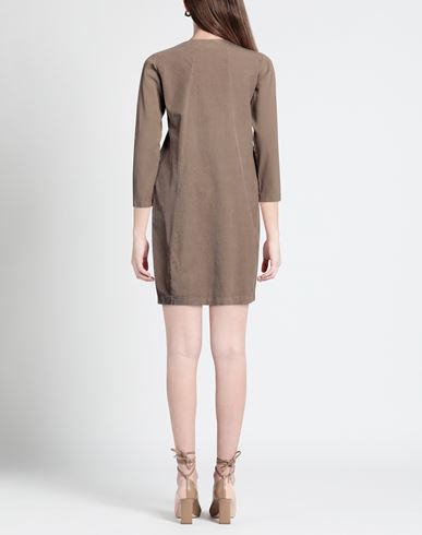Woman Midi dress Khaki Size XS Cotton, Elastane