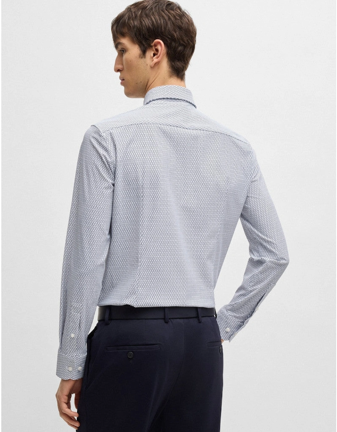 Men's BOSS Black P-HANK-s-kent Shirt 405 Dark Blue - Size: 36/Regular