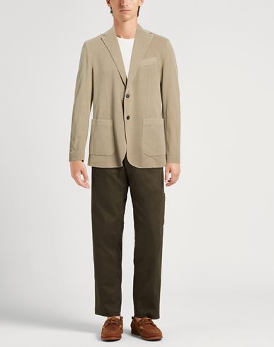 Man Blazer Sand Size 42 Cotton, Elastane