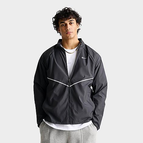 Men's Miler Repel UV Protection Running Jacket in Black/Reflective Silver