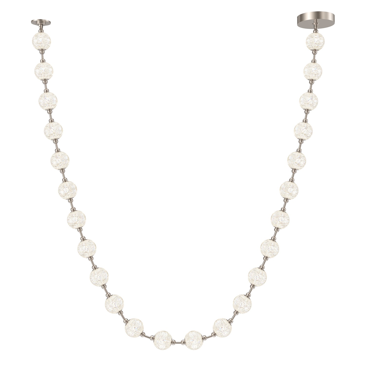 Polished Nickel LED Pendant from the Marni Collection