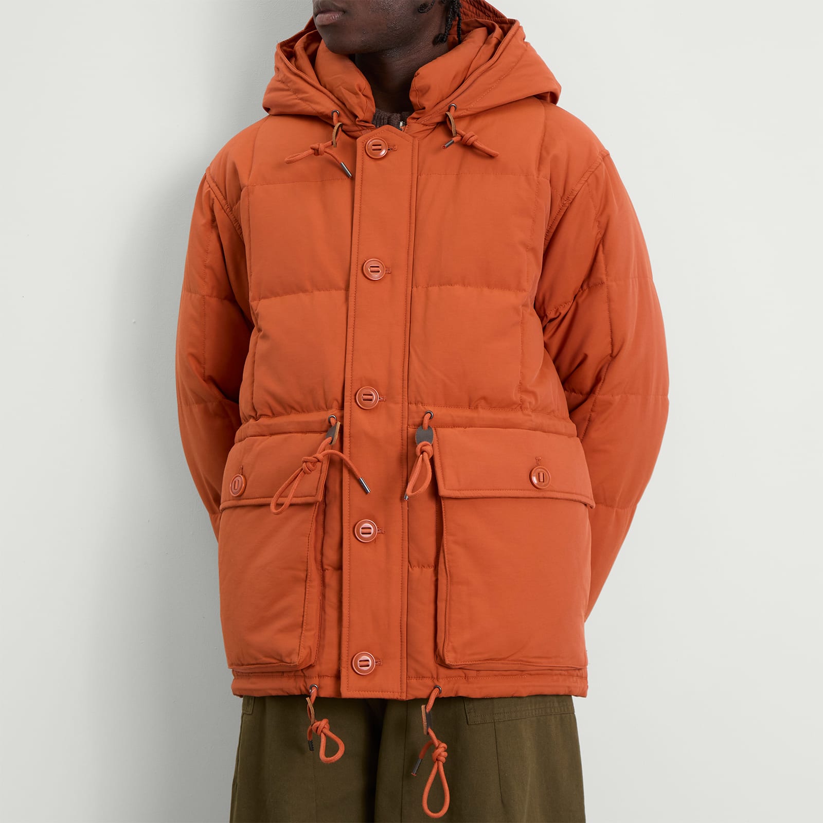 Men's Karakoram Down Parka Jacket in Orange