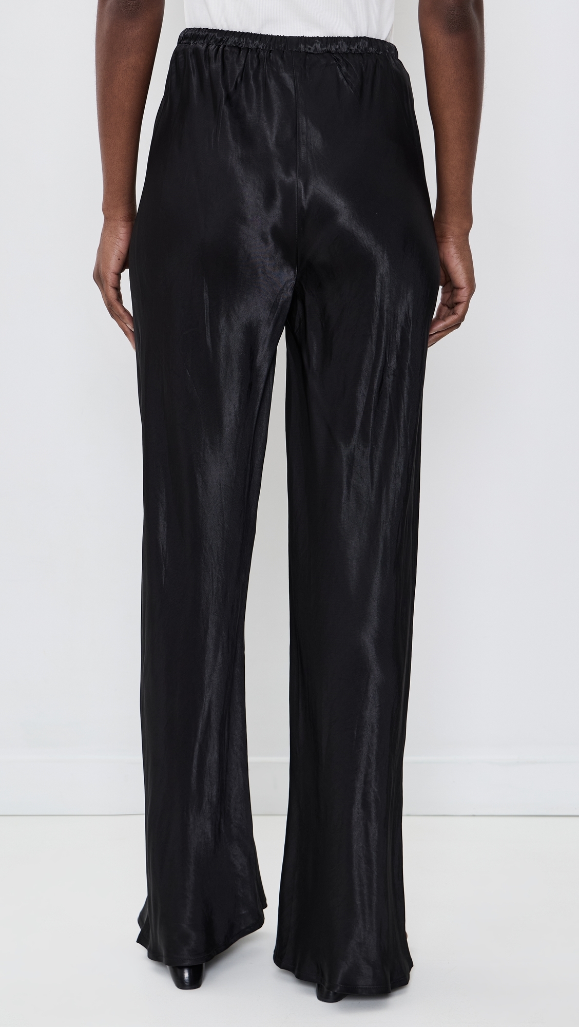 Rae Satin Pants Black
