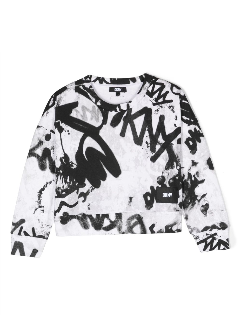 Graffiti-print cotton sweatshirt - White