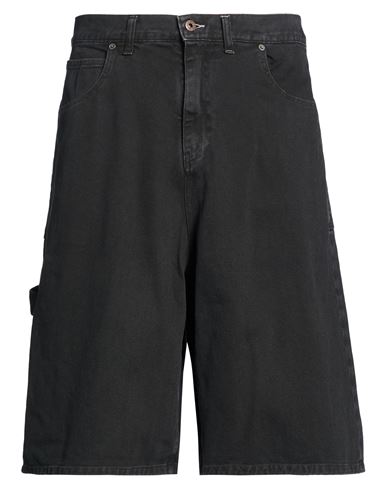 Man Denim shorts Black Size 36 Cotton, Elastane