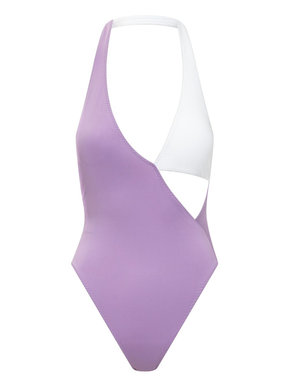 Two-tone swimsuit - White