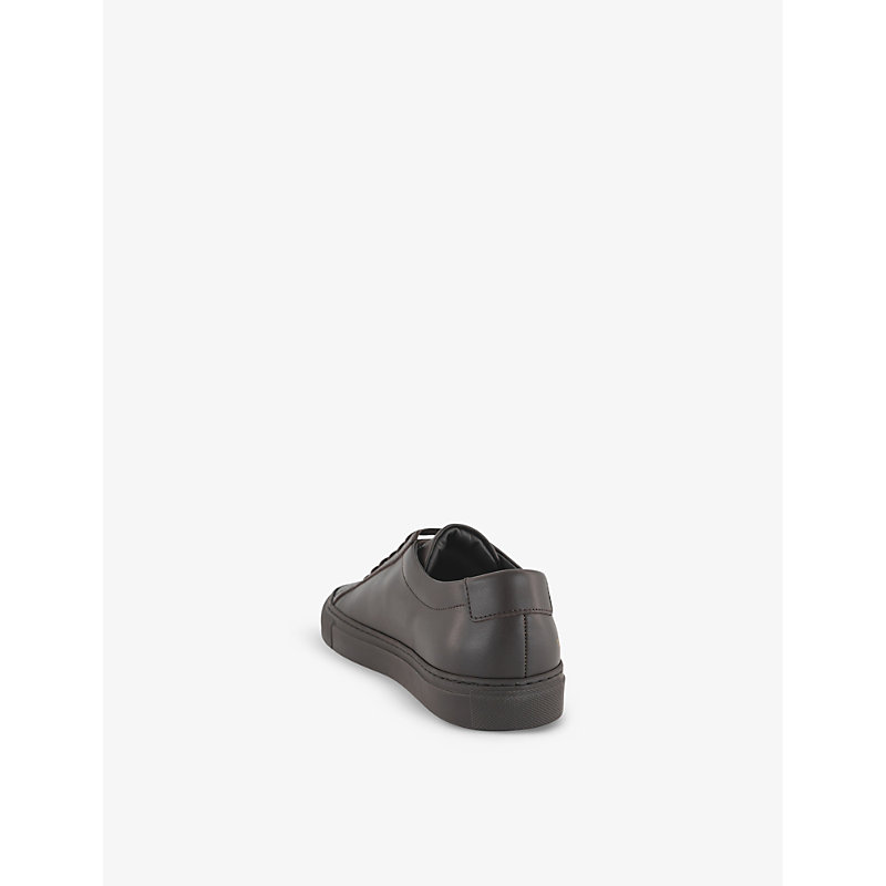 Mens Brown Leather Achilles Chunky-sole Leather Low-top Trainers