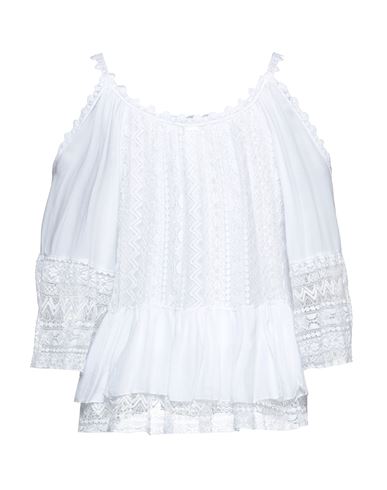 Woman Top White Size S Cotton, Polyamide
