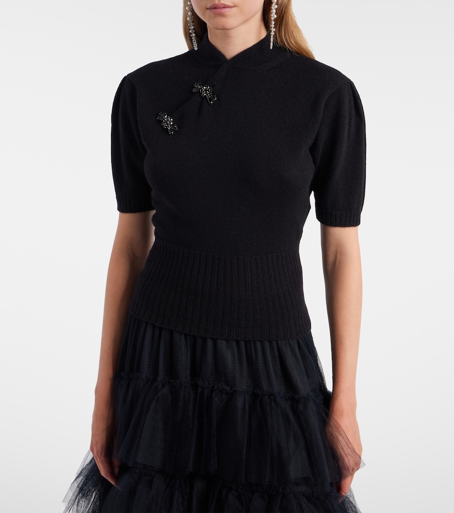 Embellished cashmere sweater