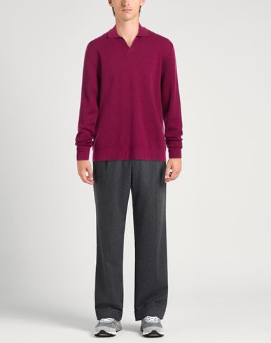 Man Sweater Garnet Size 40 Virgin Wool