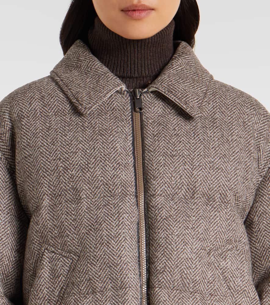 Wool-blend down jacket