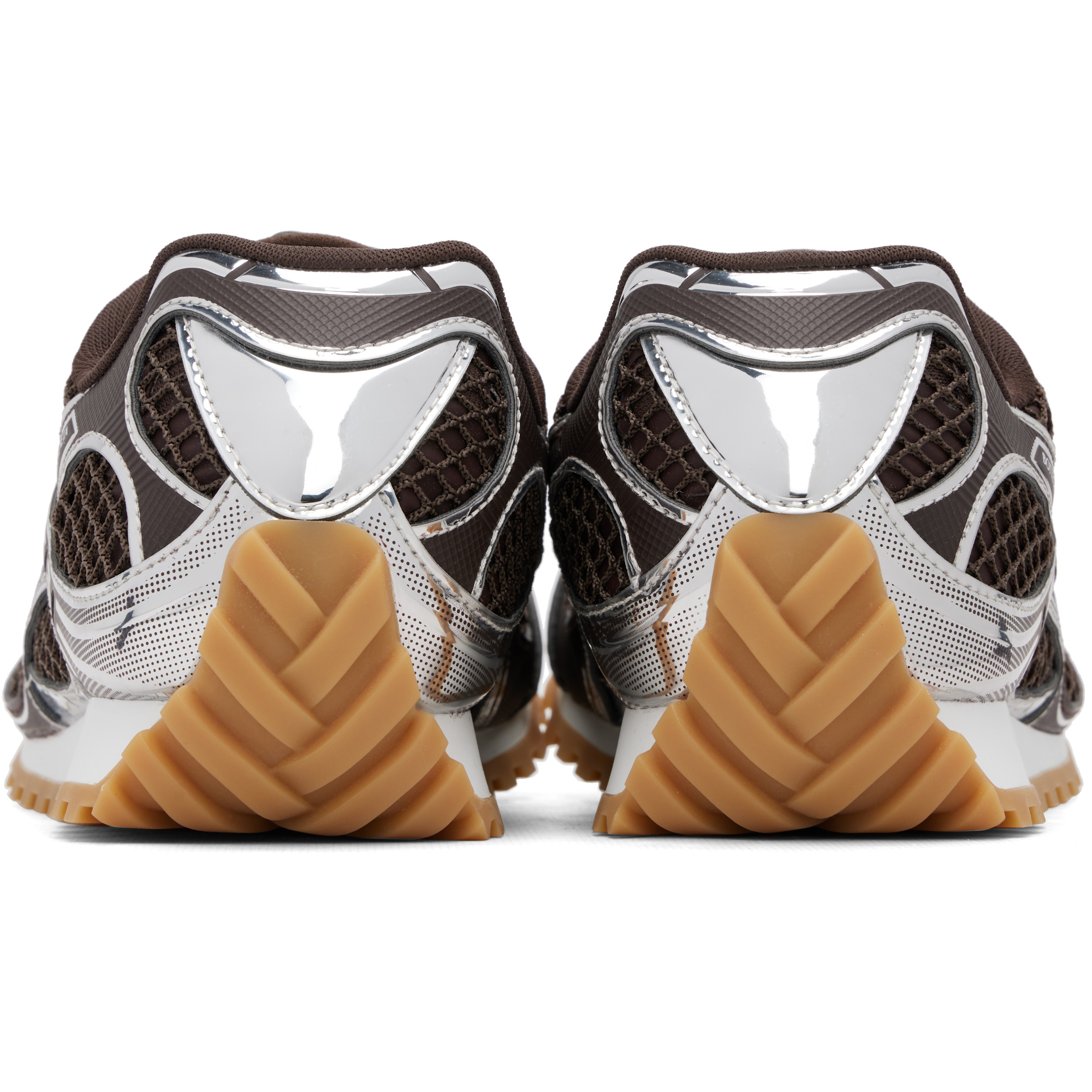 Brown & Silver Orbit Sneakers