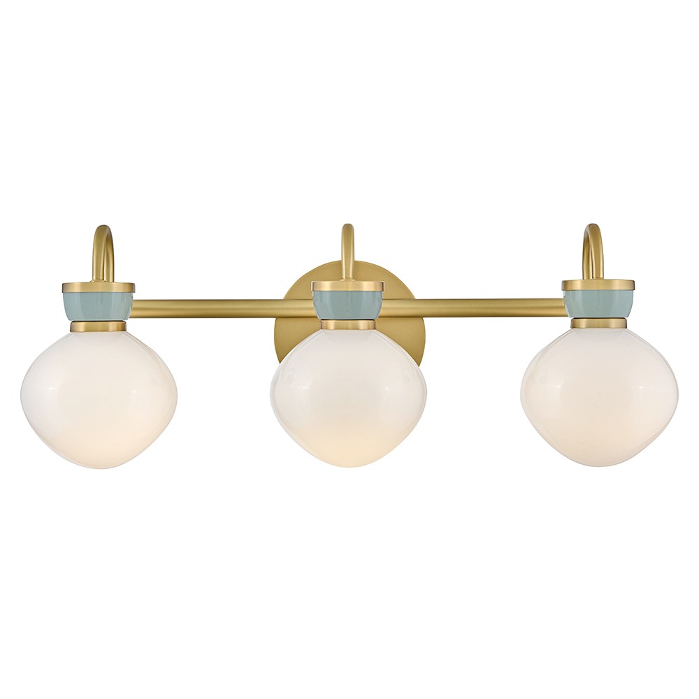 Lacquered Brass LED Bathroom Vanity Light from the Lucy Collection