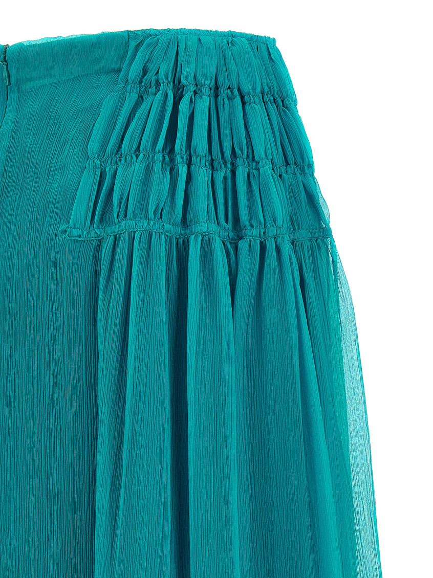 Dries Van Noten - scarlett skirt maxi sheer ruched design