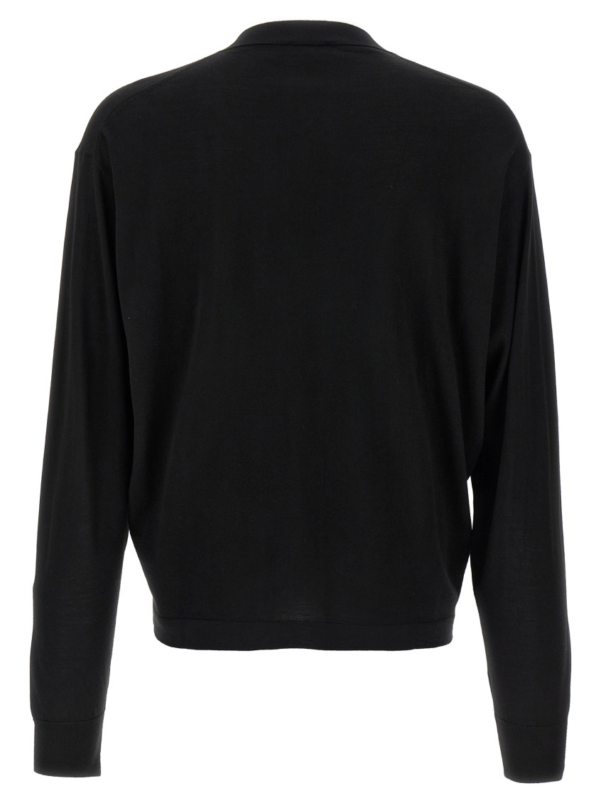 Black Wool Cardigan