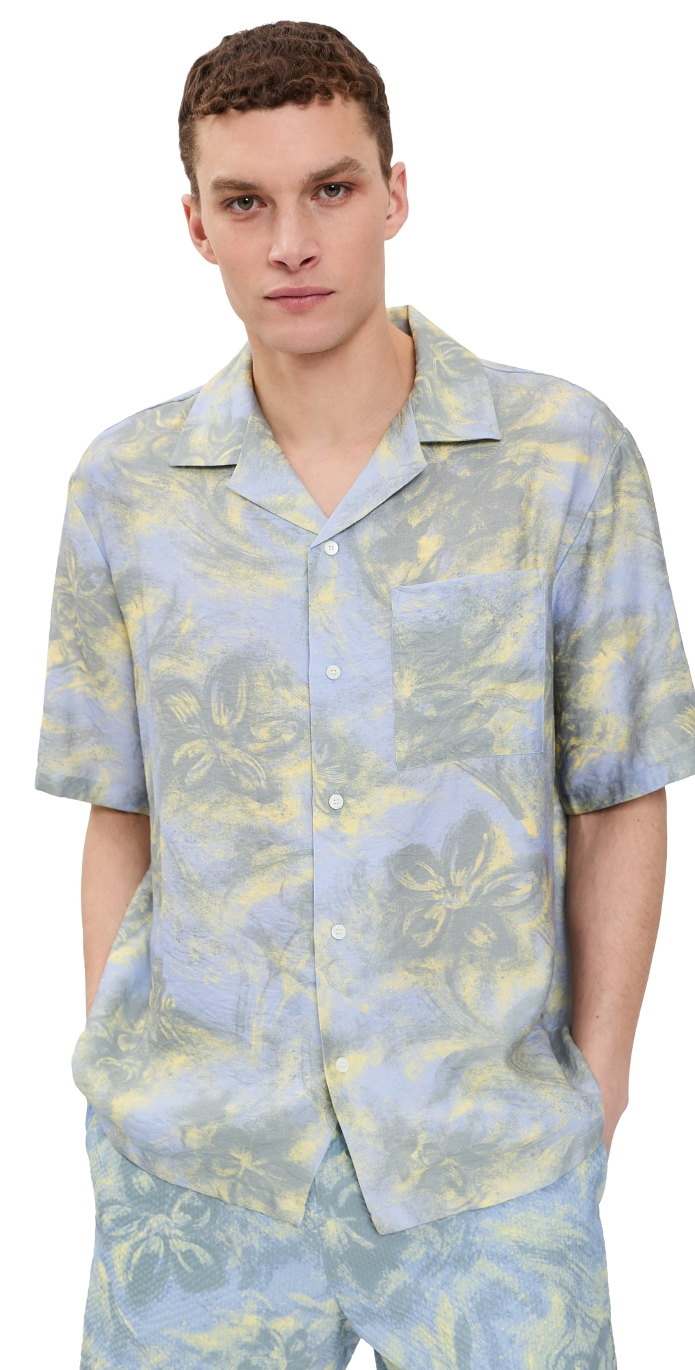 Resort Shirt Arctic Ice/Pastel Yellow