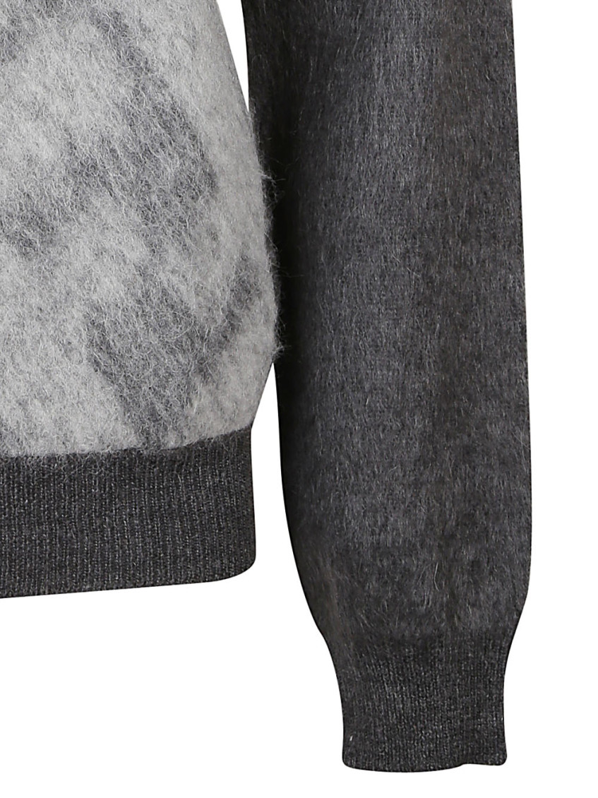 Embroidered Wool Blend Sweater