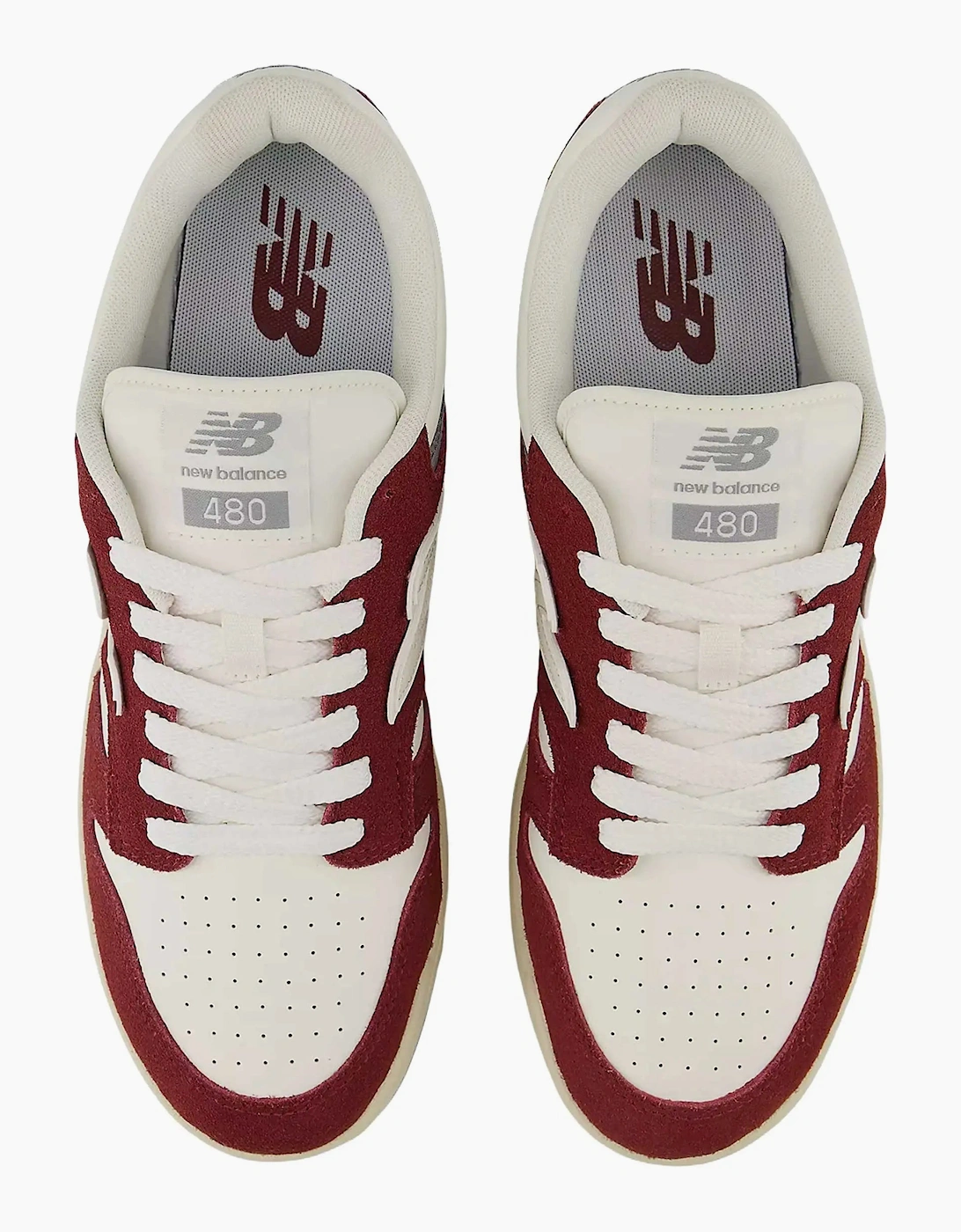 Men's NEW BALANCE 480 TRAINER CLASSIC CRIMSON/SEA SALT - Red
