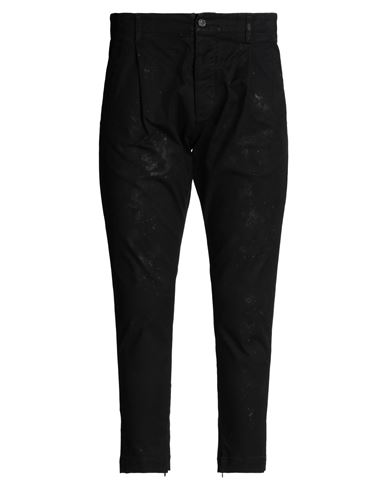 Man Pants Black Size 38 Cotton, Elastane