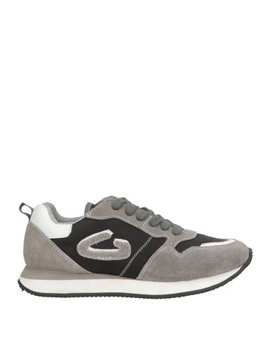 Kid Boy Sneakers Grey Size 5Y Leather, Textile fibers